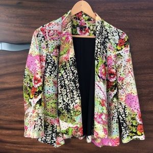 Alberto Makalo Floral Crop Blazer
